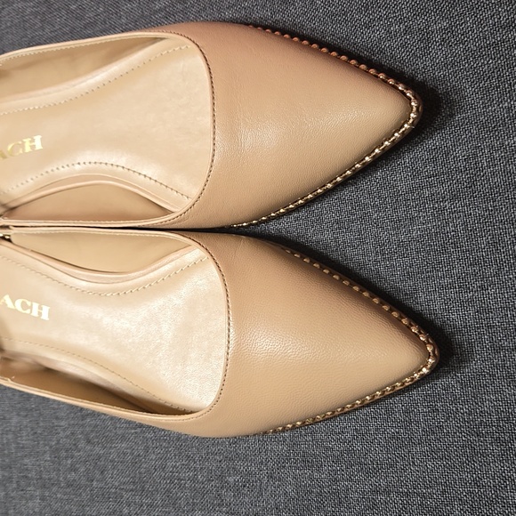 Coach VAE Leather Slingback Studded Flat Skimmers - Picture 5 of 8